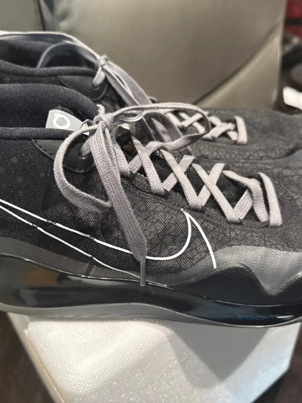 Men's Size 13 - Nike Zoom KD12 Black Cement AR4229002